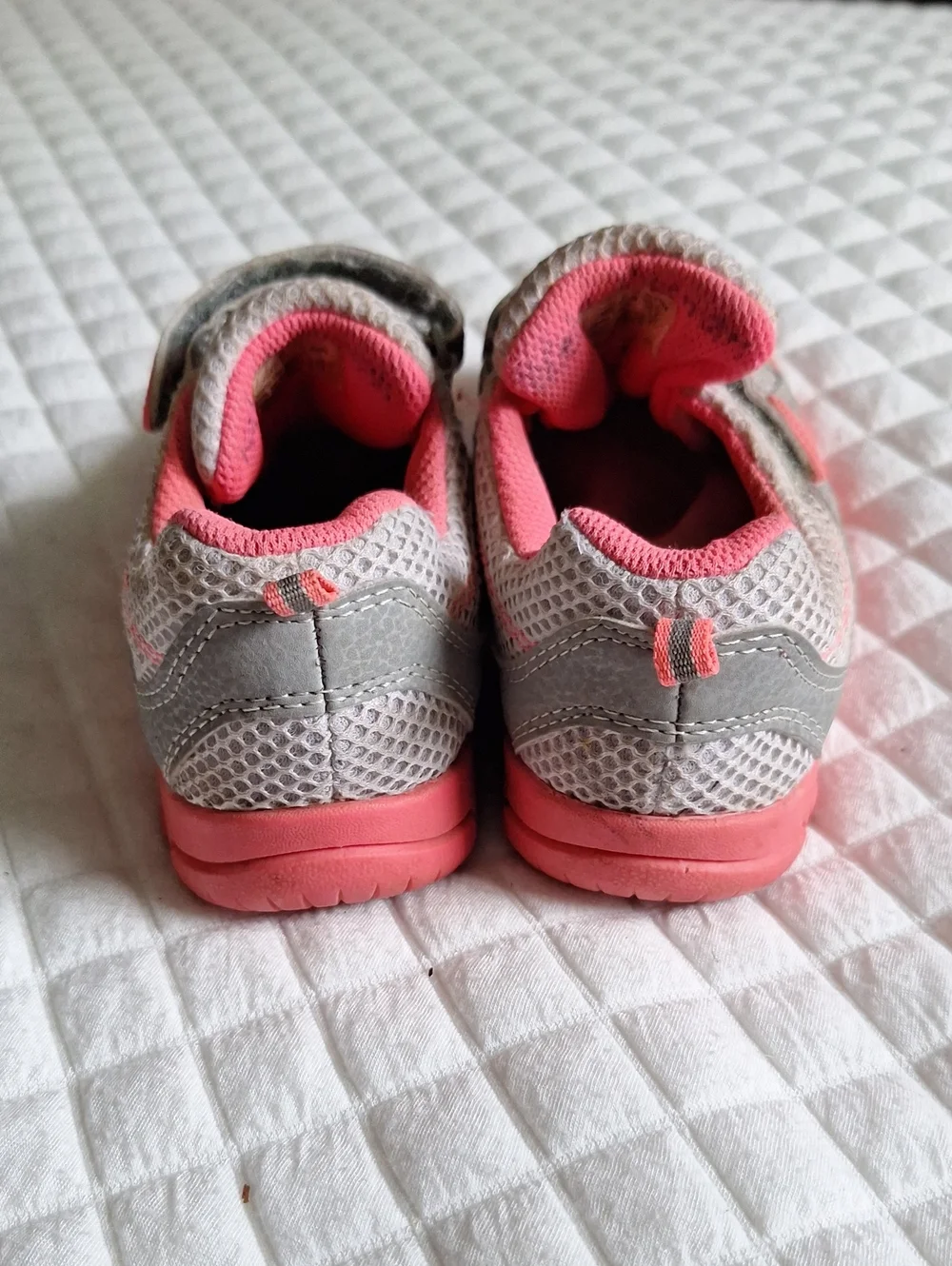 Carters Girls Grey and Pink Athletic Shoes